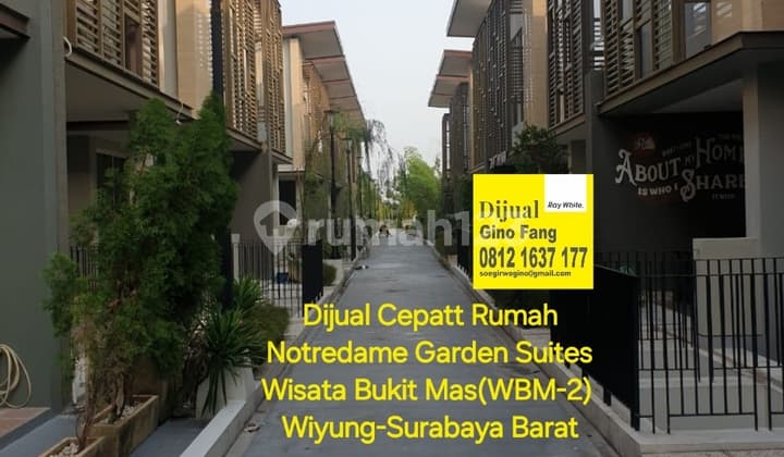 Dijual Rmh Wisata Bukit Mas-2 Notherdame Wiyung- Surabaya Barat