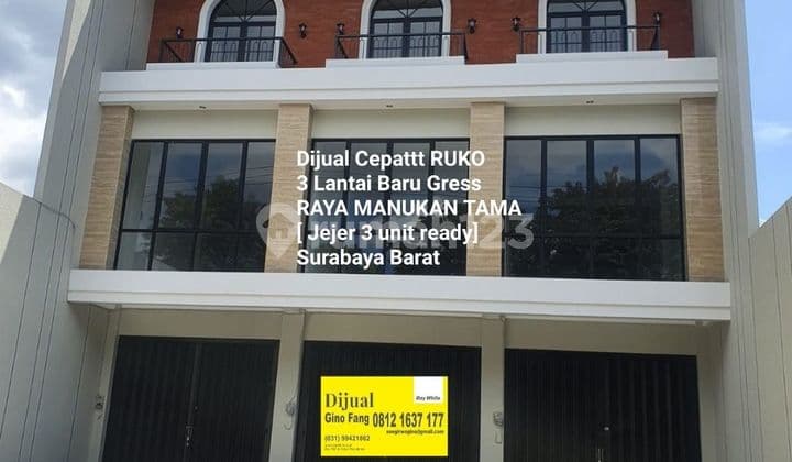 Dijual Cepatt Ruko 3 lantai Baru Gress