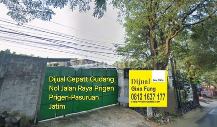 Dijual Gudang Nol Jalan Raya Prigen Pasuruan-Jatim