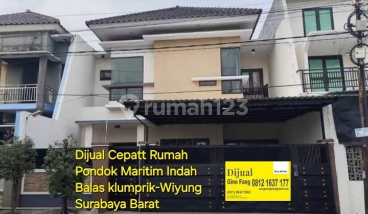 Dijual Rumah Pondok Maritim Indah Balasklumprik-Wiyung Surabaya Barat