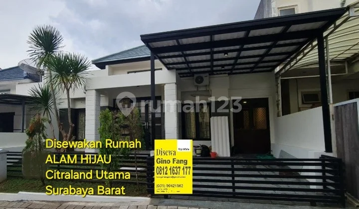 Disewakan Rumah Alam Hijau Citraland Utama Surabaya Barat