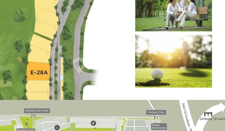 Tanah Golf View Murah di Perumahan Graha Family Famili Golf View, Surabaya 1.817 m²