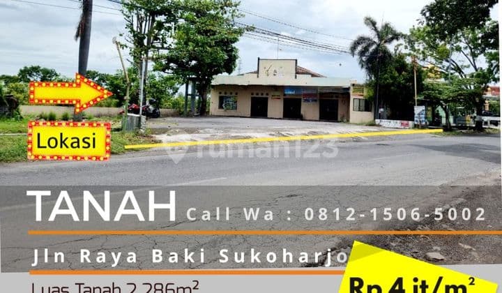 Strategic land 2,286m² with bonus solid building, ex-restaurant.