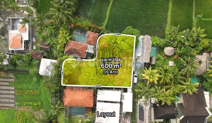 Tanah Di Pusat Kota UBUD Hanya 10 Menit Ke Pison UBUD
