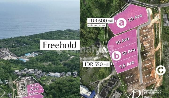 FREEHOLD LAND IN PECATU WITH OCEAN VIEW - PRIME FOR VILLA DEVELOPMENT