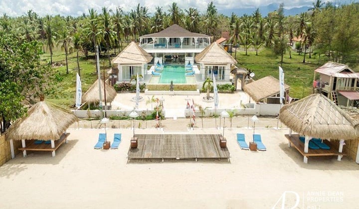 Freehold | Beachfront Villa Estate With Pt Pma In Gili Trawangan