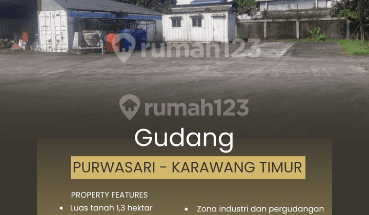 Gudang 1,3 Hektar Purwasari, Karawang - Jawa Barat