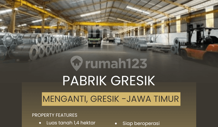Pabrik Beroperasi 1.4 Hektar, Gresik, Jawa Timur