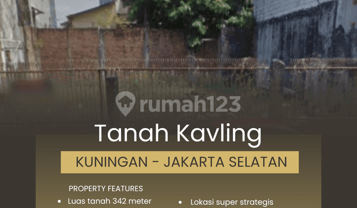 Tanah Kavling 342 Meter di Kuningan Jakarta Selatan