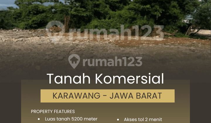 Tanah Komersial 5200 Meter Strategis, Karawang Barat - Jawa Barat