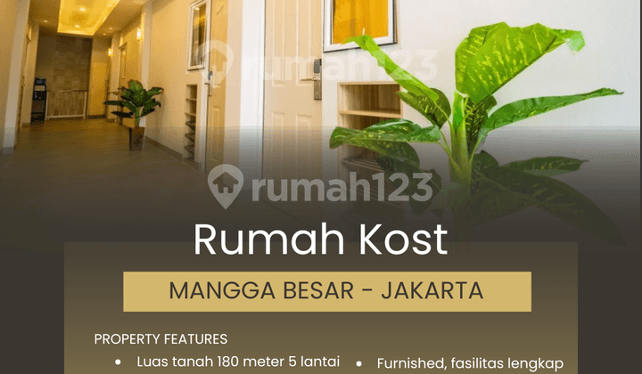 Rumah Kost 32 Pintu 5 Lantai di Mangga Besar - Jakarta Pusat