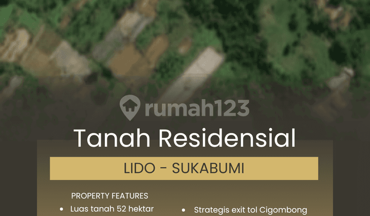 Tanah 50 Hektar di Lido Cigombong Sukabumi, Jawa Barat
