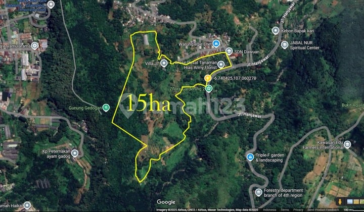 Dijual Tanah Kavling Cocok untuk Perkebunan & Villa, Cibodas, Jawa Barat