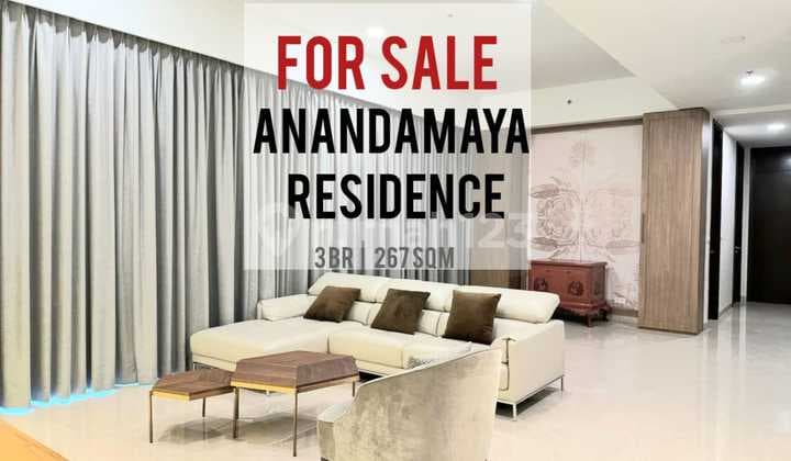 Cheapest Apartment Anandamaya Residence, 3BR+1Study, 267sqm, Furnished