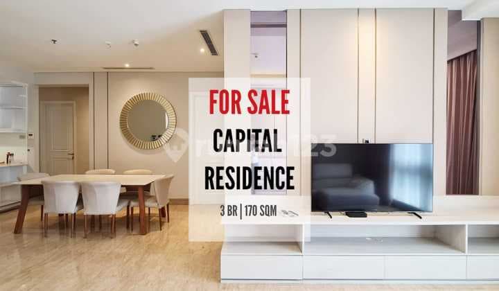 For Sale Capital Residences Apartment, 3BR, 170sqm, Furnished, Excellent Condition, Direct Owner Yani Lim 08174969303