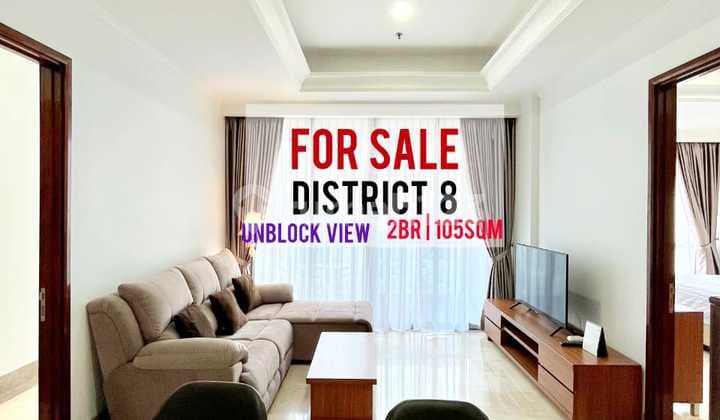 Quick Sale District 8 SCBD Apartment, 2BR 105sqm, Well-Furnished