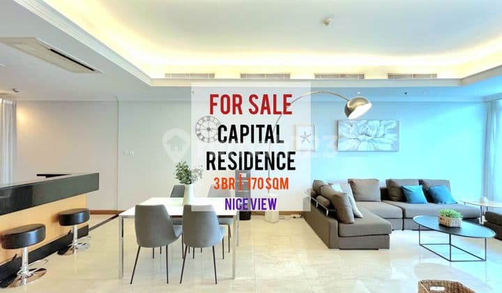 Jual Murah Apartemen Capital Residence SCBD, 3BR 170sqm Furnished