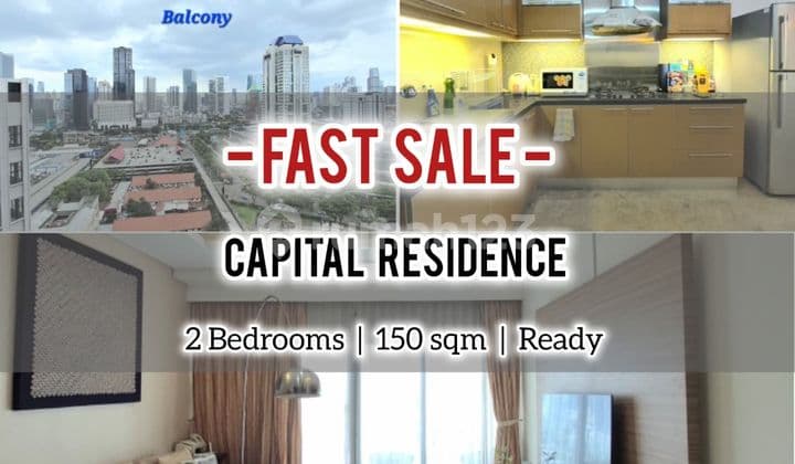 Jual Termurah Apartemen Capital Residence 2Br 150Sqm , Furnished