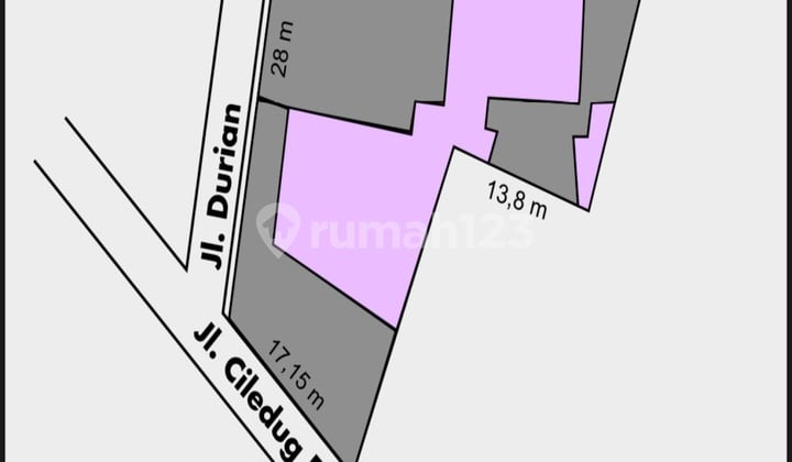 Murah Tanah+Bangunan Harga Dibawah Njop, Strategis.