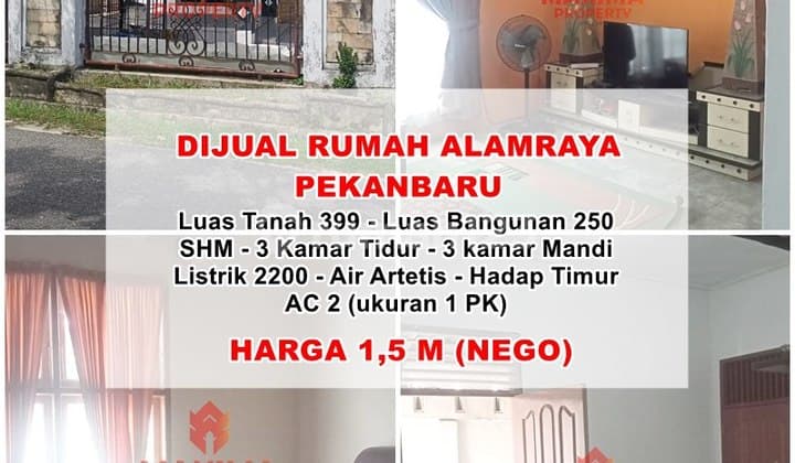 Rumah Tengah Kota Jalan Alam Raya Pekanbaru