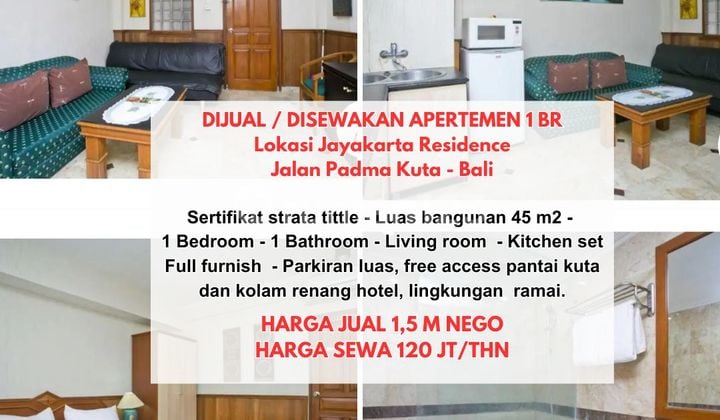 Apartemen Siap Huni Jayakarta Residence Kuta Bali