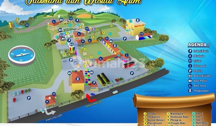 Investor Trawas Tempat Wisata Hotel Dijual Jual Lahan Bisnis SHM