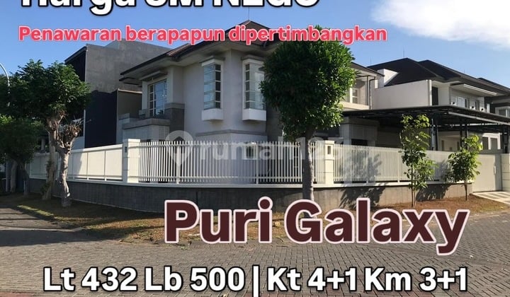 Rumah Hook 2 Lantai Puri Galaxy SHM bisa KPR Bank Jual Murah