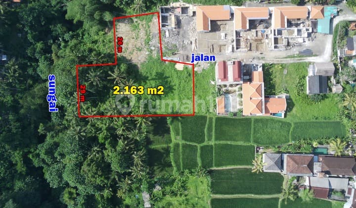 Dijual Tanah Tirta Tawar Ubud Bali Los Sungai Wilayah Hotel&vila