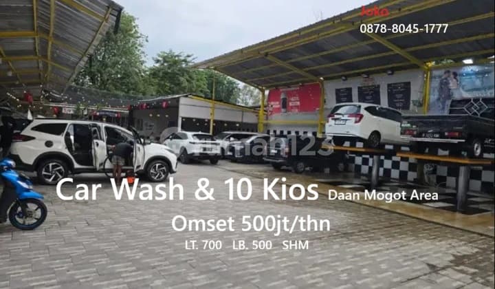 Car Wash and 10 Stalls with 500 Million Annual Turnover on Jl. Daan Mogot, West Jakarta