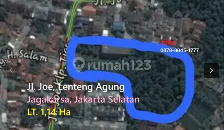 Cheap and Affordable Land with NJOP Price on Jl. Joe, Lenteng Agung, Jagakarsa, South Jakarta