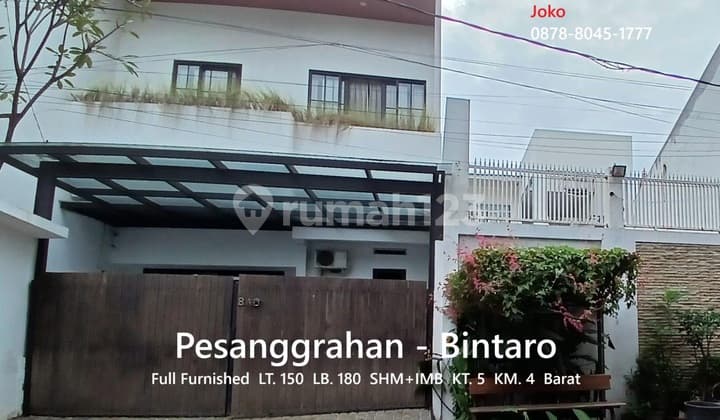 Jual Rugi..Rumah Cantik 2 LT Full Furnish di Cluster Pesanggrahan - Bintaro