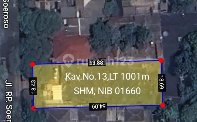 Tanah Komersial bisa 8 Lantai Jl. RP Soeroso, Cikini, Menteng