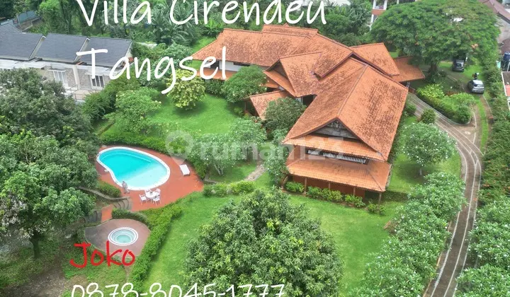 Rumah Villa Asri Pekarangan LT 3600 M2 di Cirendeu, Tangerang Sel