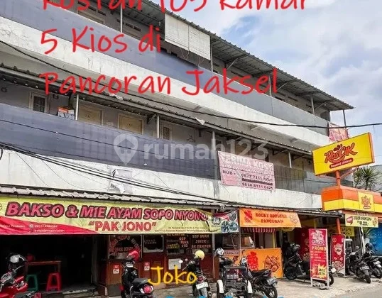 Kostan 105 Kamar dan 5 Ruko Omset 140Jt/Bulan di Pancoran, Jakarta