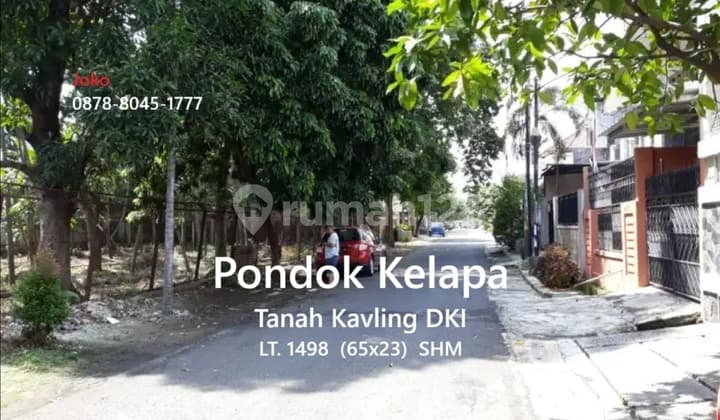 Jual Rugi..Tanah TERMURAH dlm Komplek DKI Pondok Kelapa, Duren Sawit, Jaktim