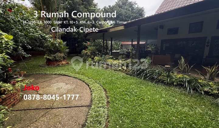 3 Rumah Dlm Compound di Cipete-Cilandak, Jakarta Selatan