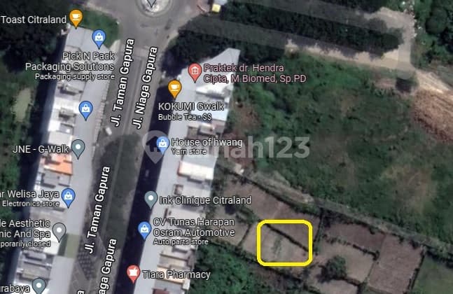Dijual Murah Tanah Jl Niaga Gapura Citraland Surabaya, Siap Pakai