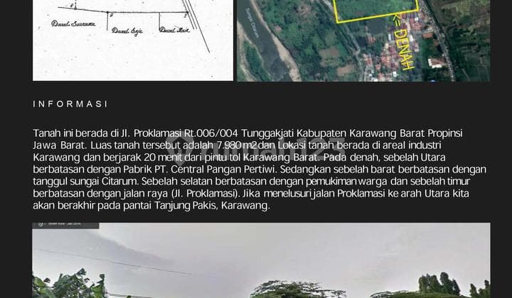 Dijual Cepat Lahan Tanah Lokasi Strategis Area Industri Karawang Barat