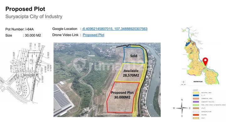 Dijual Cepat Lahan Tanah Murah Siap Pakai Lokasi Dalam Kawasan Industri Surya Cipta Karawang Timur