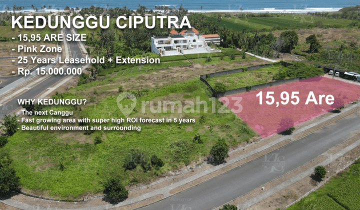 Leasehold land Ciputra kedungu next to the ocean amazing location villa complex