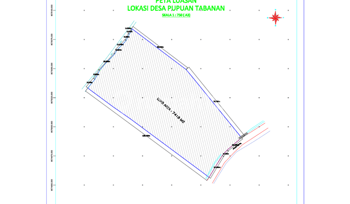 For Sale Prime Freehold Land In Tabanan - 74.5 Are Opportunity