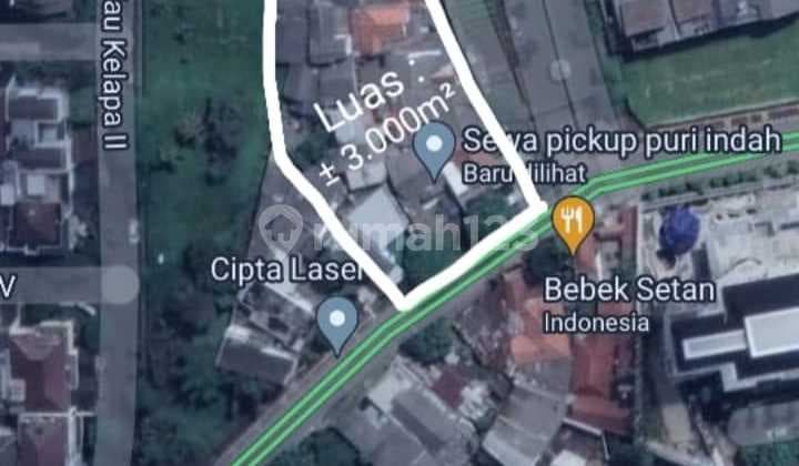 Tanah di Puri Indah, Jakarta Barat Sertifikat Hak Milik 3.000 m²