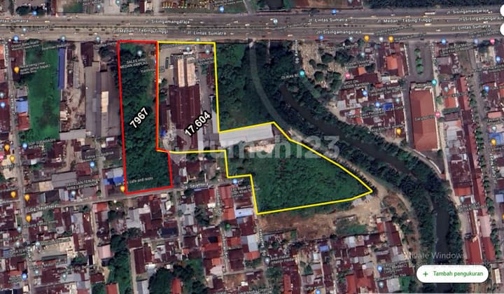 Dijual Tanah Luas 8000 M di Pinggir Jl. Sisingamangaraja Medan