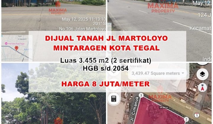 Jual Tanah di Martoloyo Tegal