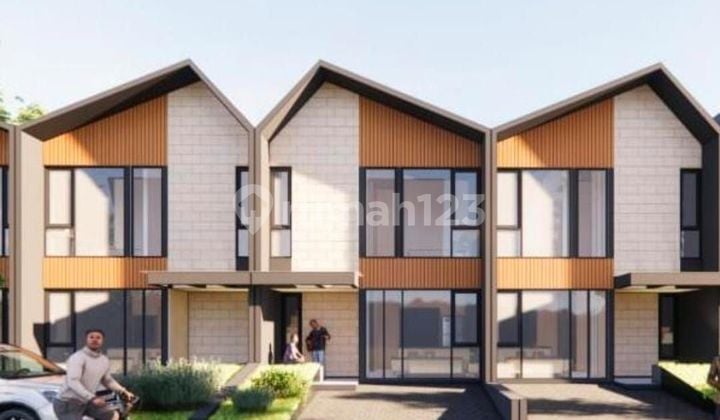 Rumah baru 2 lantai 3 kt hanya 988 jt free ajb dan surat dipinggir jln