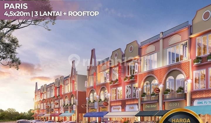 Marina Bay Shop House Paris Type Facing Main Road PIK2