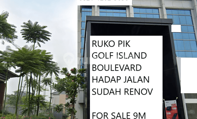 Ruko Pik Hoek Hook Golf Island Boulevard Hadap Jalan Raya 6x15