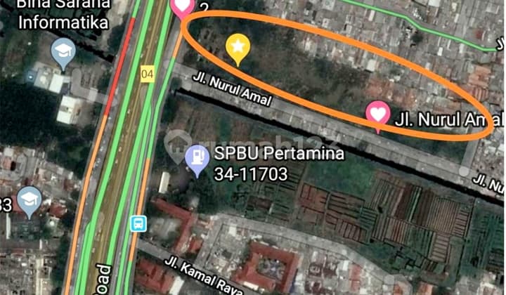 Kavling Komersial Cengkareng Ringroad 16600 M