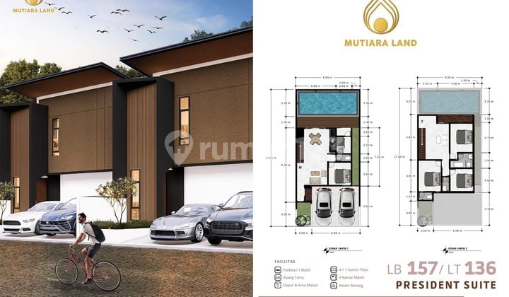 Cluster Mutiara Land Hunian Ekslusif Type 157 Sudah 5 Kt 4 Km Dengan Kolam Renang Pribadi. Pembelian Chas Promo Free Biaya