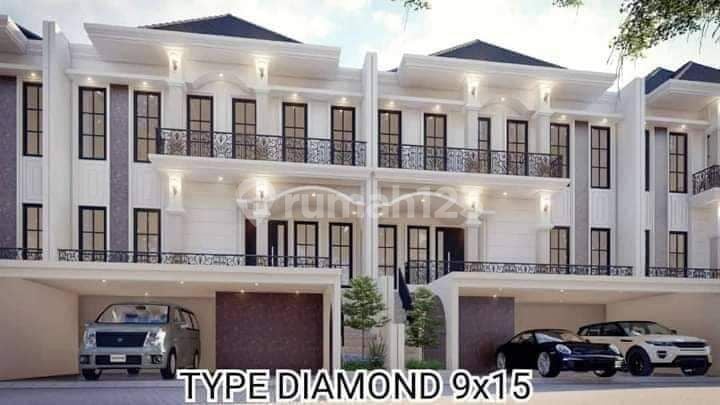 Rumah Mewah Smart Home Tiga Lantai Golden View Inn Type Diamond Fasiilitas Lengkap bisa Chas bertahap sampai 5 tahun